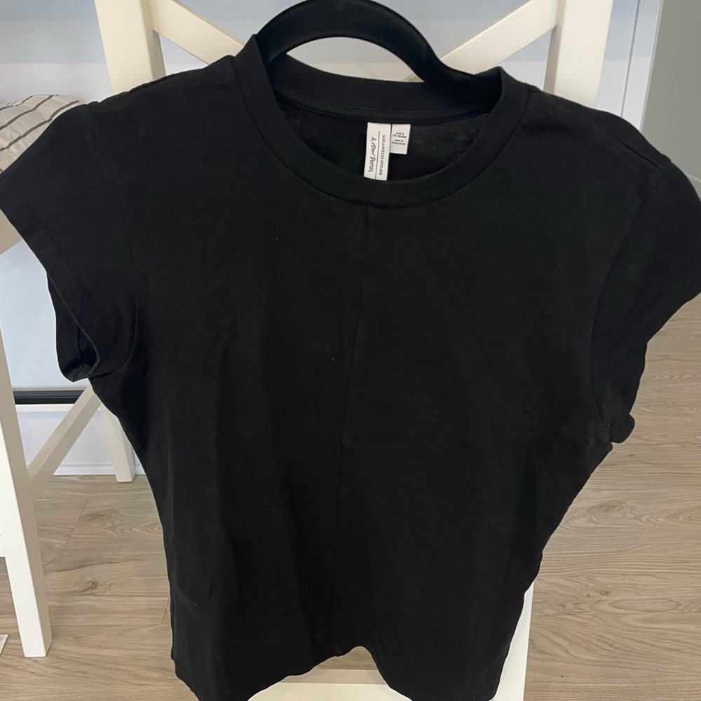 & Other Stories Classic Black Short Sleeve Top